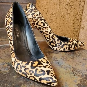 WHBM Olivia Leopard Haircalf Pumps